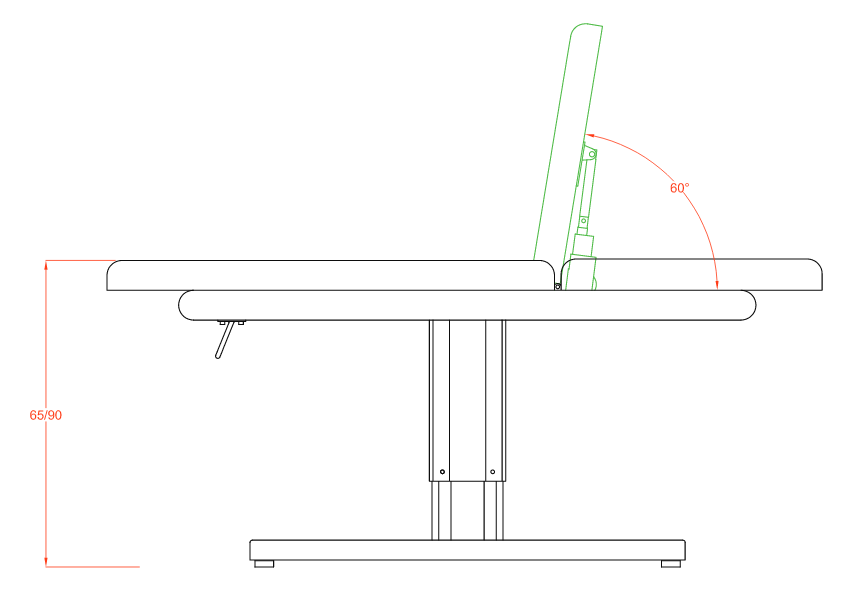 Table Esthétique et Massage Electrique 2 plans