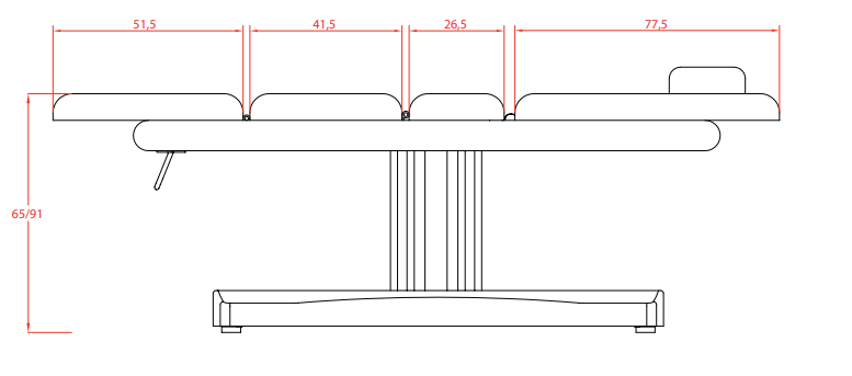 Table Esthétique et Massage Electrique 3 plans - ULNA