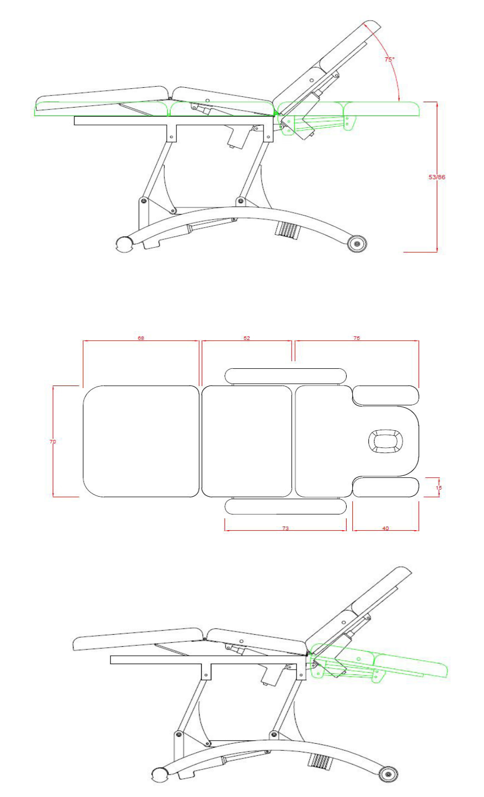 plans Sphen table kinésithérapie 